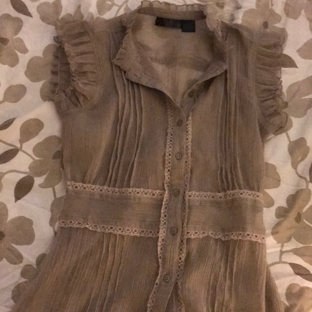Sheer nude blouse . Only worn a couple of times